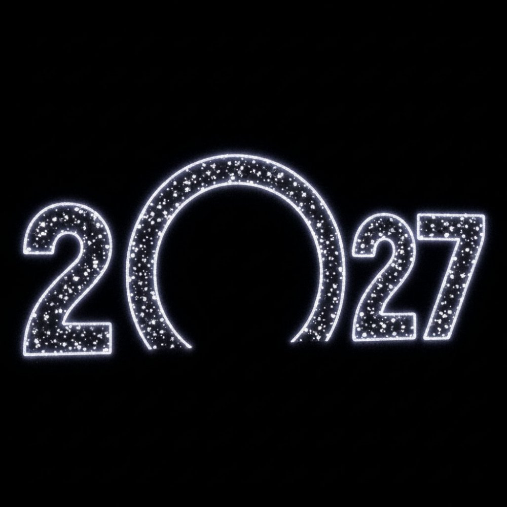 Новогодняя арка "2027" белая